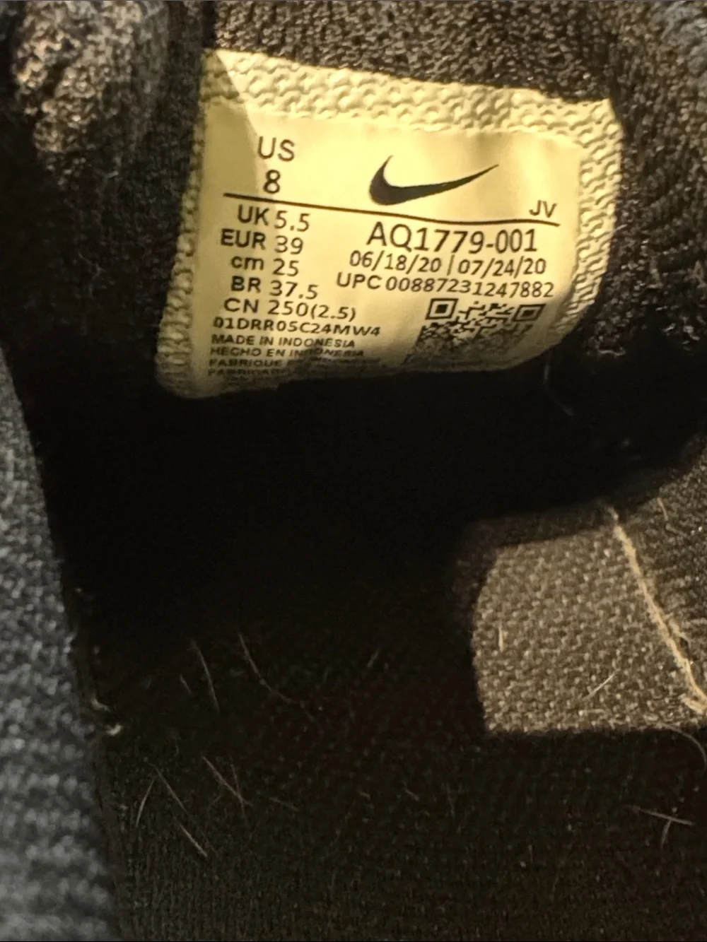 Nike Black Leather Low-Top Sneakers with Off-White Sole